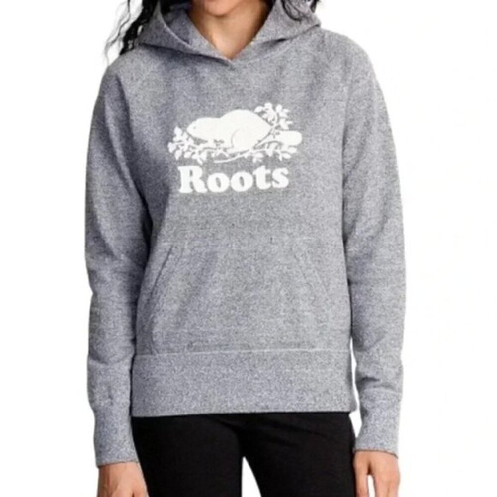 Roots Pullover Hoodie Grey Original Kanga Hoodie Size XS